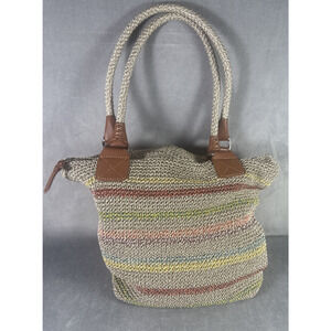 The Sak Bag Cambria Crochet Knit‎ Multi Color Hobo Tote Shoulder Purse Boho